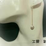 ☆新作☆Ａランク・コイン型シャインパープル淡水パールのゆれるピアス・イヤリング
