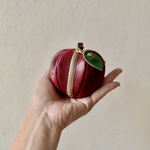 【受注製作（納期約1ヶ月）】コインケース　「pomme」ダークレッド