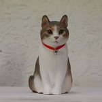 猫置物・キジ白