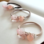桜 : 花暦のビーズヘアゴム