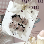 くまネイル l 🐻ネイル l ピンクネイルl フラッシュネイル l リボンネイル l ブラックネイル l ネイルチップ l ネイル l ガーリーネイル 