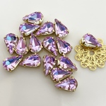 SALE！《16コ入り》6×10mm・パープルブルー　　ガラスストーン