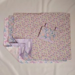 【maimai0419様専用】リボン柄ラベンダー＆ラベンダー花柄＆水色花柄/ランチョンマット 水色花柄/移動ポケット 4点セット