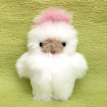 ぬいぐるみ　ふわふわ　ペッペちゃん　白と薄いピンク　再販