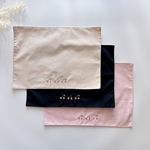 速乾・ノーアイロン✨選べるサイズ🍒🪡さくらんぼの刺繍と名入れ・ランチョンマット・女の子・幼稚園・小学校・25×35・20×30・40×60・30×40