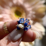 2pcs)4121)ビーズタッセル)blue)#3q