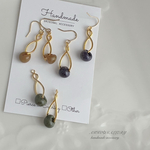 new☆teardrop beadsピアス／イヤリング/くすみcolor♪♪