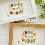 干支2026🎍シーグラスアート