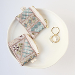 ミニミニポーチ　ファスナー6cm×4.5cm インド刺繍リボン