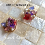 《再販》レジン押し花クリアピアス