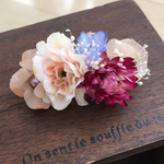 秋冬のお花バレッタ
