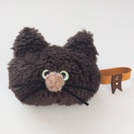 【こげ茶】もじゃ猫ゴムバンド