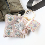 A9  カラビナ付き　3個セット　インド刺繍リボン