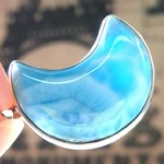 11/30、12/1の2日間限定!!海の月Ⅳ-模様の美しい三日月ラリマーペンダント-（sliver925）