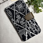ミナペルホネン　symphony＊iPhone、Android、GALAXY、AQUOS、Xperia、らくらく、pixel等スマホケース手帳型