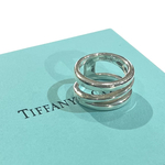【TIFFANY&CO】2169シルバー925デザインリング／9号／シルバー925／Wフェイスデザイン／幅1cm／ヴィンテージ ティファニー リングメンズリング指輪 シルバーアクセサリー福岡　シルバー