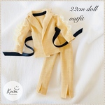 Yellow ジャケットとパンツのセットアップ  22cmドールアウトフィット 22cmドール服