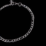 フィガロ チェーン ブレスレット 2.5mm [ シルバー ] ステンレス パーツ アジャスター付き p-2119353s