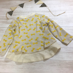 ch様オーダー品＊レモンイエローリボン＊BSペプラムトップ ス＊90