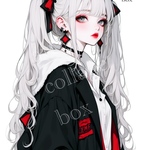 375 art collage box 人物ステッカー