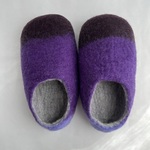 "Deep purple" ウールスリッパ