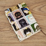 【文庫本】絵本のようなブックカバー★ゴムバンド栞付 手帳カバー★アートな猫ちゃん