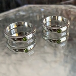 【【 ミツバの冠 ☘ ̖́- 】様オーダー】モルダバイトwedding ring 
