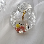 シマエナガとお花のめじるしアクセサリー