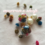 Marron ガラスドーム ピアス/イヤリング 