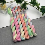 🆕綿糸ラメ (ｼﾙﾊﾞｰ) 20/4 💠《森ねこの色菓子帖》Col.1619～1624 ６色セット (各色約60ｍ)💠手染め糸 刺し子糸 ラメ糸