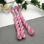 綿糸ラメ (ｼﾙﾊﾞｰ) 20/4 💠 Col.1620 妖精さんの夢色キャンディ《森ねこの色菓子帖》 約60ｍ💠手染め糸 刺し子糸 ラメ糸