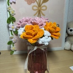 オーダー品 l様専用 ピンクとオレンジのバラの花束💐