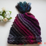 ☆彡野呂英作くれおぱとら毛糸のタッセル付のknit帽（レディースサイズ）         