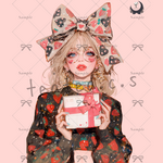 【U34】teatea.オリジナル 人物ステッカー