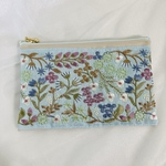 インド刺繍リボン　ポーチ合皮　18㎝ファスナー