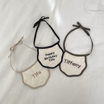 【 wave bib 】 お名前刺繍ができるペット用スタイ