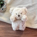 野良くま  ライトグレー/ 手のひらサイズのくまのぬいぐるみ
