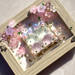 ♡今年も仲良くお花見ぶらんこ♡ガラス シーグラスアート 春