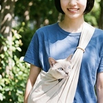 抱っこされてる安心感！スリング キャリー | スリングバッグ「飼い主さんが楽ちんでネコちゃんも安心の不思議なスリングバッグ（キャリー バッグ）です」★送料無料★ [受注制作]