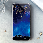 星空デートな猫のスマホケース（強化ガラス）  宇宙 黒猫 iPhone12 iphone14 猫 スマホケース 強化ガラス  SE3 第3世代 iPhone15 星座