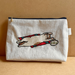 猫刺繍ポーチ