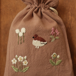 【miku様専用】雷鳥お山歩刺繍巾着