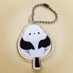 アクリルキーホルダーS　頭ぷらーん（シマエナガ）