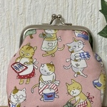 コインケース＊家事をする猫ちゃん＊がま口財布
