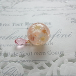 ブライダルピンクライトローズイヤホンキャッチ（オーダー作品）
