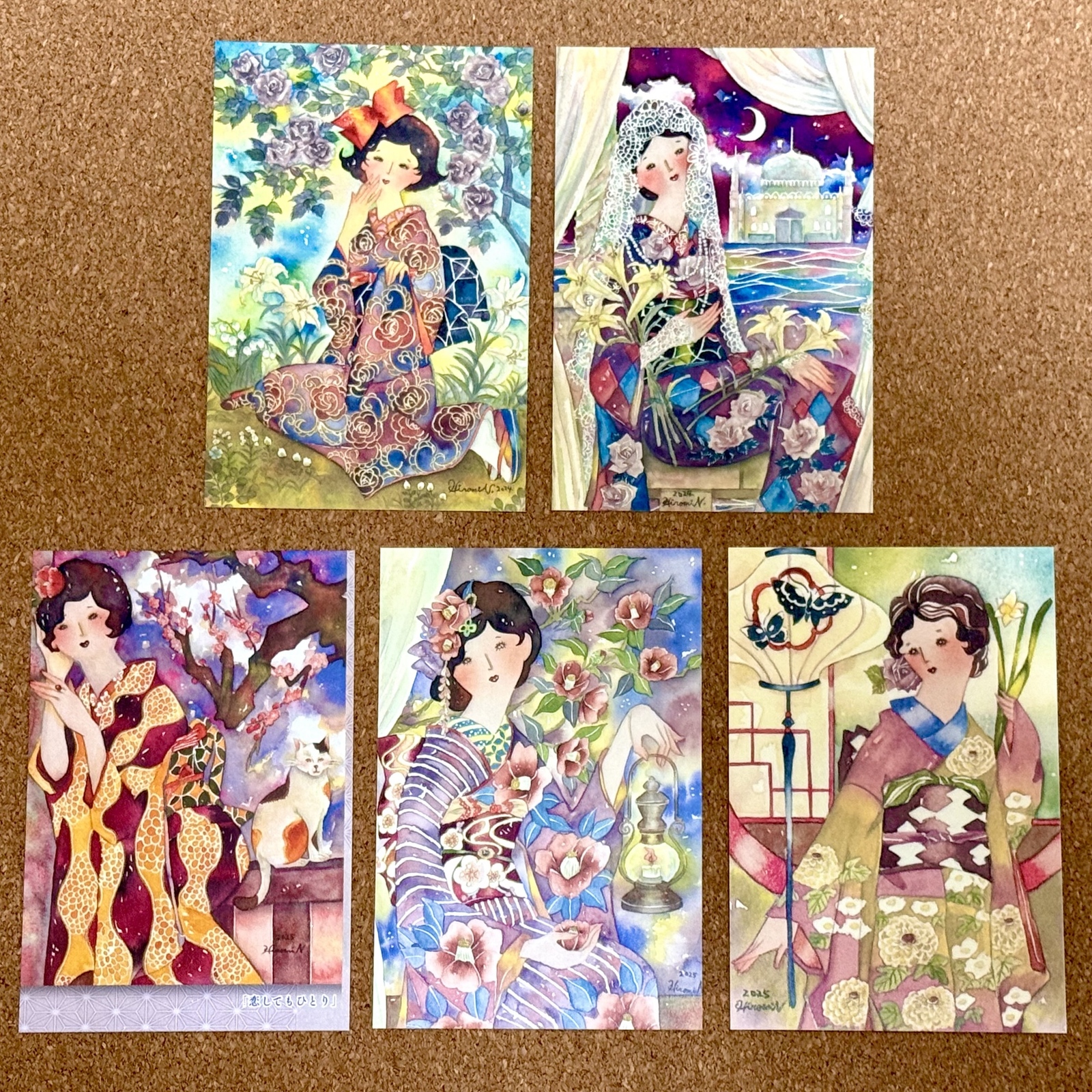 ポストカードセット【大正ロマン・昭和レトロ〜藤と紅葉】 - はいから 
