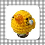 【ご依頼品】編みぐるみインコ（ハルクイン）