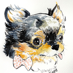 ペット似顔絵　いつもあなたのそばで