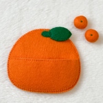 【フェルト】みかんのお布団🍊ミニチュアお人形遊び用