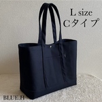 ポケット沢山【帆布トート バッグ】Lサイズ Cタイプ　ショルダーバッグ・A4対応・マザーズバッグ・通勤バッグ・ビジネスバッグ・8号帆布・軽量